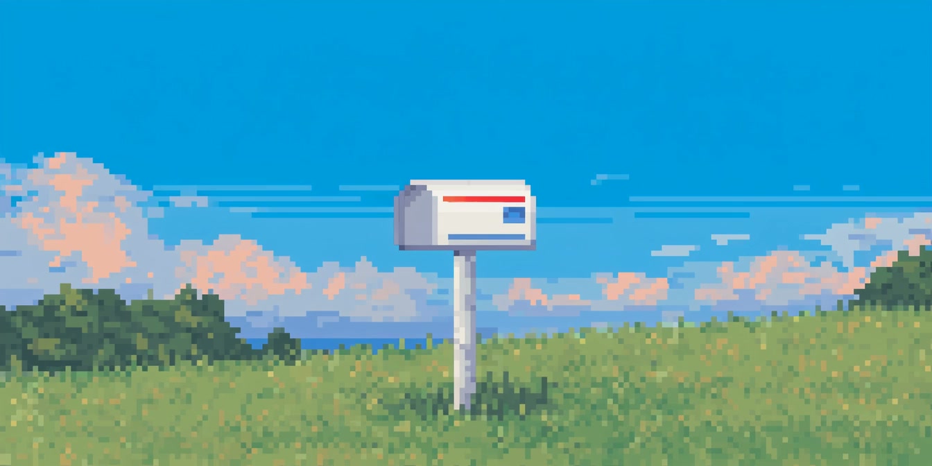 Pixel Art Meadow Mailbox