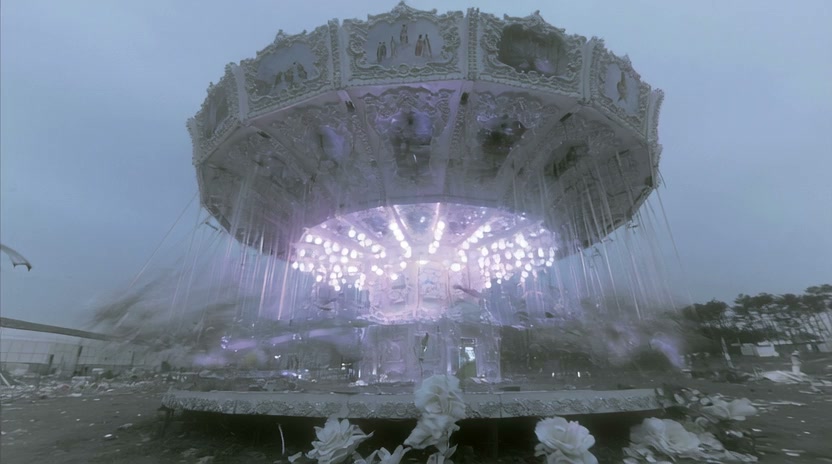 Spinning Illuminated Desolate Carousel